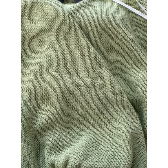 New LULU’S Women's Destinations Light Green Faux-Wrap Halter Bodysuit Size XS - Picture 9 of 11